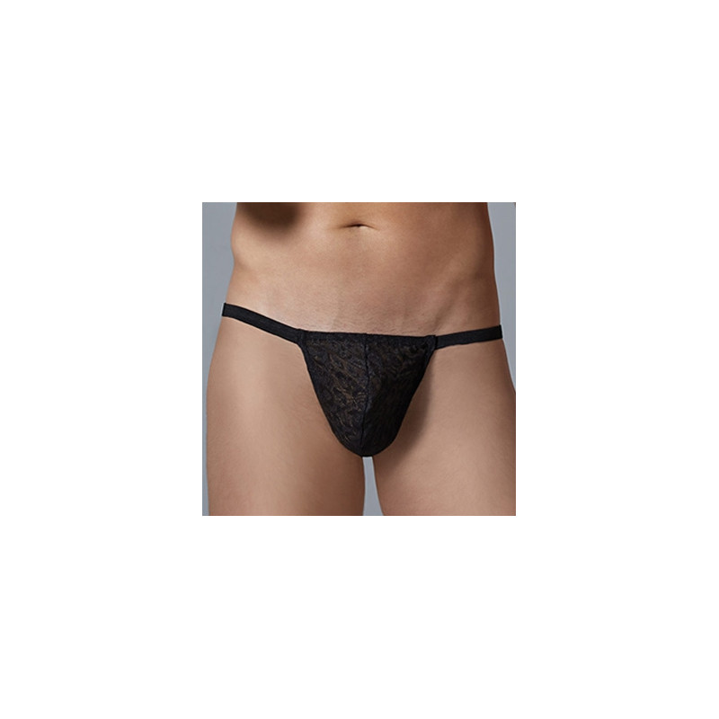 Allure Men G-string Dentelle Leopard Allure Noir
